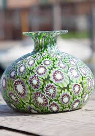 Venetian Glass Vase Onion Shaped With