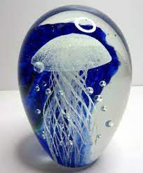 Controlled Bubble Art Glass Jellyfish