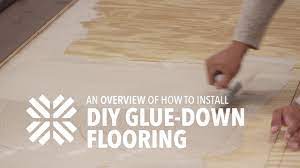 how to install glue down hardwood