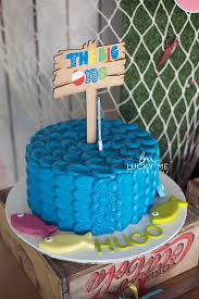 It was hubby's birthday on the weekend and he loves fishing as do the two boys, so as per the request of mr 4 i made a fish birthday cake. Kara S Party Ideas O Fish Ally One Fishing Birthday Party Kara S Party Ideas