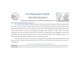 Jblm 2017 Water Quality Report Jblm Lewis Main North