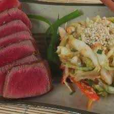 seared tuna steaks w green peppercorn