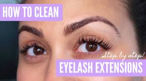 how to clean eyelash extensions