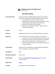 Free 8 Job Order Examples Samples In Pdf Doc Examples