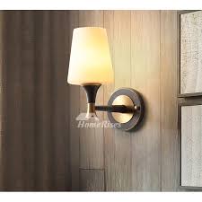 Indoor Wall Lamps Living Room Bedroom Bedside Brass Cordless Wall Sconce Gold Glass Reading