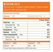 High Quality Sweet Potato Nutrition Chart Firewire Sweet