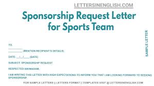 sponsorship request letter for sports