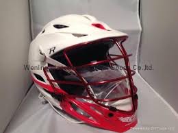 Scade R Lacrosse Helmet New White With Blue Chrome Face Mask