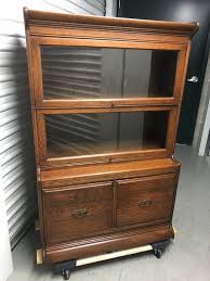 Antique Oak Barrister File Cabinet