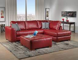 red leather sofa living room