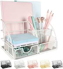 Your number one source for office suppliers is officespecialties. Amazon Com Aupsen Desk Organizer Mesh Office Supplies Desk Accessories Features 5 Compartments 1 Mini Sliding Drawer White Office Products