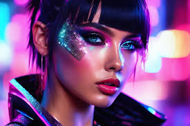 neon eye makeup playground