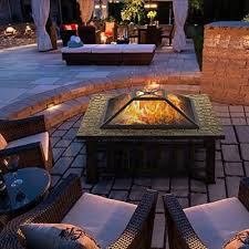 Topeakmart Fire Pit Wood Burning Fire