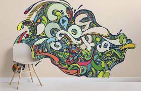 psychedelic graffiti art wallpaper