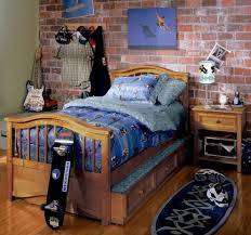 Encourage any boy's love of space with a room that offers the best astronomical viewing. White Brick Wallpaper Boys Bedroom
