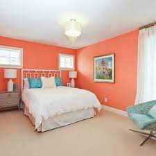 Bedroom Peach Wall Color Design Ideas