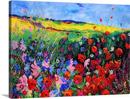 Field Flowers Wall Art Canvas Prints