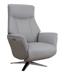 Anderson riser recliner with massage and heat. Gfa Houston Leather Power Recliner Chair In Platinum Michael O Connor Furniture