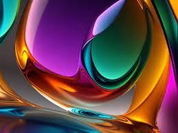 Colorful Glass 3d Object Abstract