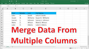 how to merge data from multiple columns