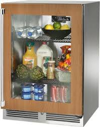 Perlick 24 Signature Series Outdoor Refrigerator With Lock Hp24ro Right Hinge Integrated Panel Ready Glass Door