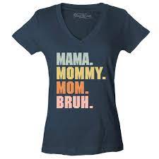 Shop4Ever Women's Mama Mommy Mom Bruh Slim Fit V-Neck T-Shirt XX-Large  Heather Red - Walmart.com
