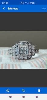 Jared 14k White Gold 0 69 Carat Princess Cut Halo Diamond Engagement Ring Size 8 4 07 Grams