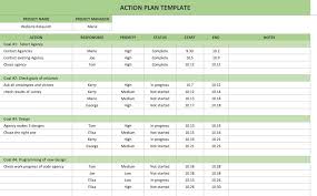 action plan with excel free template