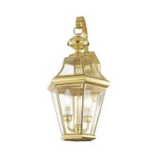 Polished Brass Outdoor Wall Sconce