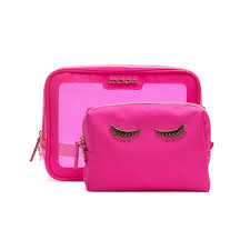 lashes box pouch neon pink