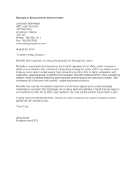 Letter Of Recommendation For Permanent Employment