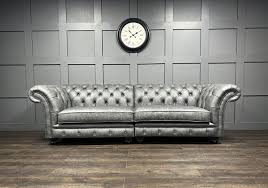 Handmade Chesterfield Sofa Slate Grey
