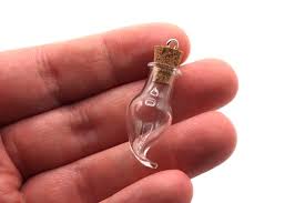 Small Clear Glass Tear Drop Vials With