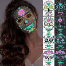 day of the dead face tattoos