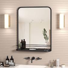 Black Farmhouse Bathroom Mirror With