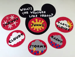 Kindergarten Preschool Disney Weather Chart Cards Mickey And