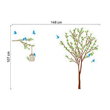 Us 1 11 37 Off Flower Branch Tree Birdcage Height Measure Growth Chart Wall Stickers Home Decor Removable Mural Baby Poster Nursery Decal 805 In