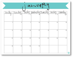 Stay organized with printable monthly calendars. January 2018 Calendar Free Printable Live Craft Eat