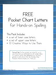 Free Pocket Chart Letters For Hands On Spelling Download