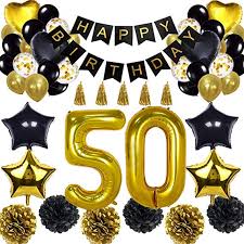 number 50th birthday party decorations