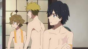 Shirtless Anime Boys — The guys in underwear and towels, from episode 8...