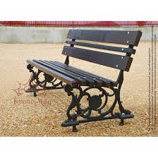elegant cast iron and wood garden bench