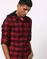 red black shirts for men by
