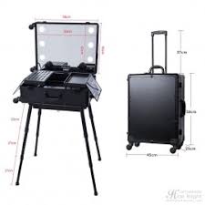 rolling makeup case with led light