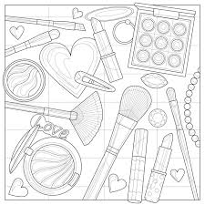 makeup coloring page images free