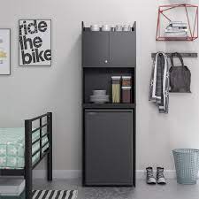 This piece is perfect for basements, guest rooms, or an office. Systembuild Clarkson Mini Refrigerator Storage Cabinet Black Walmart Com Walmart Com