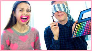 blindfolded makeup challenge with tyler