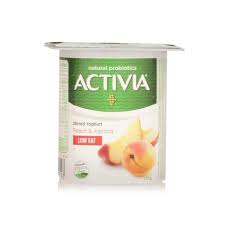 activia low fat stirred yoghurt peach