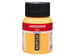 amsterdam acrylic paint 253 gold yellow