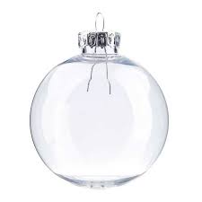 2 1 2 clear plastic ornament ball